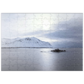 Darstellung des Puzzle Motivs Blick von Borgarnes - Puzzleteile: 100