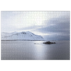 Darstellung des Puzzle Motivs Blick von Borgarnes - Puzzleteile: 500