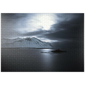 Darstellung des Puzzle Motivs Blick von Borgarnes, Epische Version - Puzzleteile: 1000