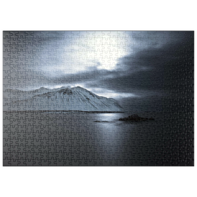 Darstellung des Puzzle Motivs Blick von Borgarnes, Epische Version - Puzzleteile: 500