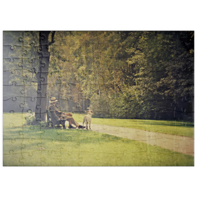 Darstellung des Puzzle Motivs Friedlich - Puzzleteile: 100