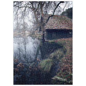 Darstellung des Puzzle-Motivs Das Haus und der See – Puzzleteile: 500