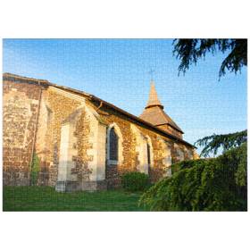 Darstellung des Puzzle Motivs Kirche von Mézos - Puzzleteile: 1000