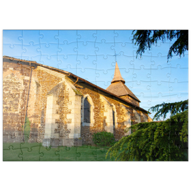 Darstellung des Puzzle Motivs Kirche von Mézos - Puzzleteile: 100