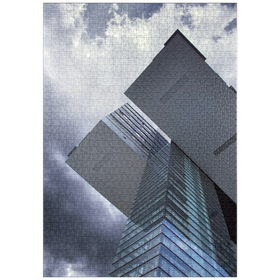 Darstellung des Puzzle-Motivs Das Rheinauhafen - Kranhaus -Pandion Vista- – Puzzleteile: 1000