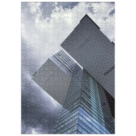 Darstellung des Puzzle Motivs Das Rheinauhafen - Kranhaus -Pandion Vista- - Puzzleteile: 500