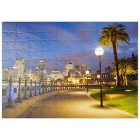 Darstellung des Puzzle Motivs Sydney's evening - Puzzleteile: 100