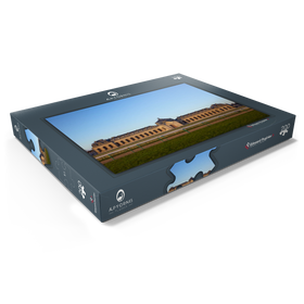 Darstellung des Puzzle Motivs Gebäude der Pferderennbahn Chantilly Castel - Puzzleteile: 200