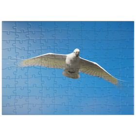 Darstellung des Puzzle Motivs Schwefelhaubenkakadu - Puzzleteile: 100