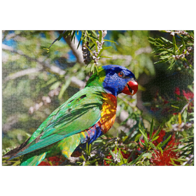 Darstellung des Puzzle-Motivs Rainbow Lorikeet – Puzzleteile: 1000