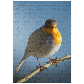 Darstellung des Puzzle Motivs Rotkehlchen - Puzzleteile: 200