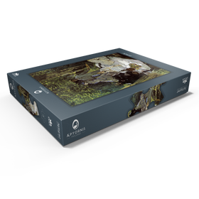 Alternative Darstellung des Puzzle-Motivs Claude Monet's Luncheon on the Grass (1865-1866) – Puzzleteile: 1000