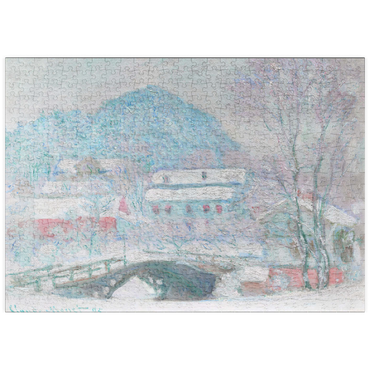 puzzleplate Sandvika, Norway (1895) by Claude Monet 500 Puzzle
