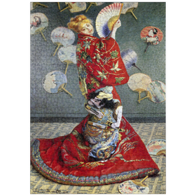 Darstellung des Puzzle-Motivs Claude Monet's Camille Monet In Japanese Costume (1876) – Puzzleteile: 1000