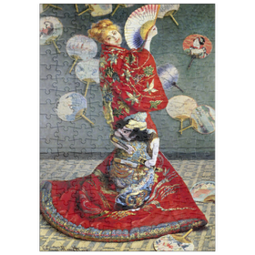 Darstellung des Puzzle-Motivs Claude Monet's Camille Monet In Japanese Costume (1876) – Puzzleteile: 200