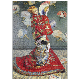 Darstellung des Puzzle-Motivs Claude Monet's Camille Monet In Japanese Costume (1876) – Puzzleteile: 500