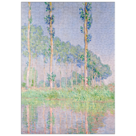 Darstellung des Puzzle-Motivs Claude Monet's Poplars, Pink Effect (1891) – Puzzleteile: 500