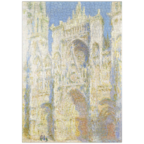 puzzleplate Rouen Cathedral, West Façade, Sunlight (1894) by Claude Monet 1000 Puzzle