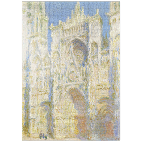 Darstellung des Puzzle Motivs Rouen Cathedral, West Façade, Sunlight (1894) by Claude Monet - Puzzleteile: 1000