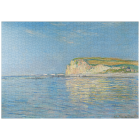 Darstellung des Puzzle Motivs Low Tide at Pourville, near Dieppe (1882) by Claude Monet - Puzzleteile: 1000