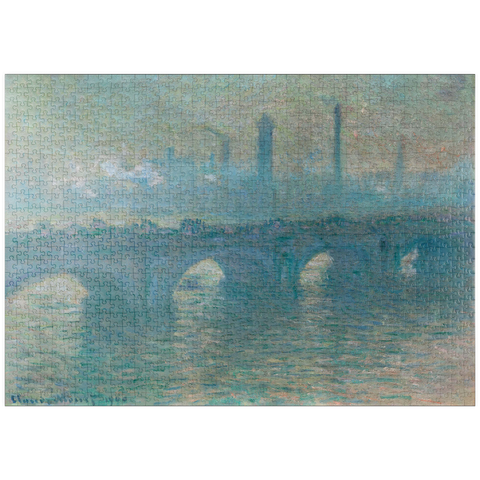 puzzleplate Waterloo Bridge, Gray Weather (1900) by Claude Monet 1000 Puzzle