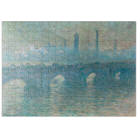 Darstellung des Puzzle-Motivs Waterloo Bridge, Gray Weather (1900) by Claude Monet – Puzzleteile: 200