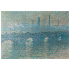 Darstellung des Puzzle-Motivs Waterloo Bridge, Gray Weather (1900) by Claude Monet – Puzzleteile: 500