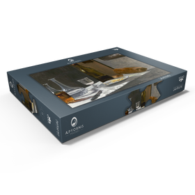 Darstellung des Puzzle Motivs Still Life with Bottle, Carafe, Bread, and Wine (1862-1863) by Claude Monet - Puzzleteile: 1000