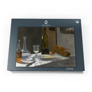 Still Life with Bottle, Carafe, Bread, and Wine (1862 –1863) by Claude Monet 1000 Puzzle Schachtel Ansicht3