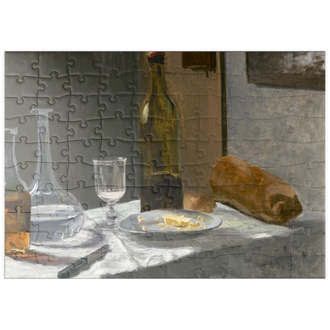 puzzleplate Still Life with Bottle, Carafe, Bread, and Wine (1862 –1863) by Claude Monet 100 Puzzle