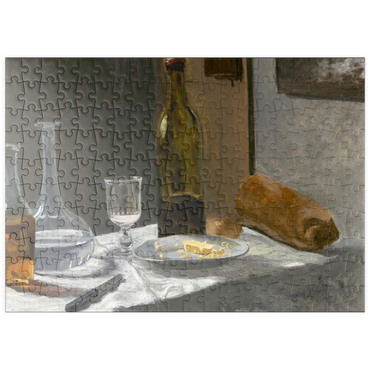 puzzleplate Still Life with Bottle, Carafe, Bread, and Wine (1862 –1863) by Claude Monet 200 Puzzle