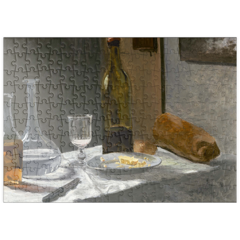 puzzleplate Still Life with Bottle, Carafe, Bread, and Wine (1862 –1863) by Claude Monet 200 Puzzle