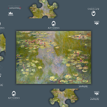 Water Lilies (1919) by Claude Monet 1000 Puzzle Schachtel 3D Modell