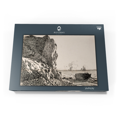 Cliffs and Sea, Sainte-Adresse (1864) by Claude Monet 1000 Puzzle Schachtel Ansicht3