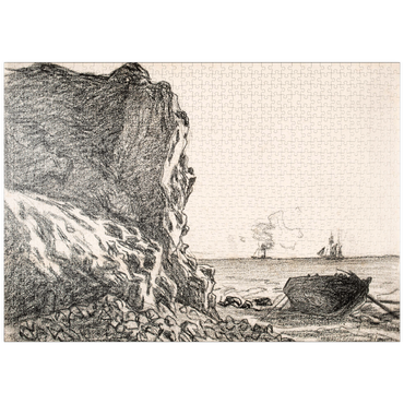 puzzleplate Cliffs and Sea, Sainte-Adresse (1864) by Claude Monet 1000 Puzzle