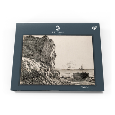 Cliffs and Sea, Sainte-Adresse (1864) by Claude Monet 100 Puzzle Schachtel Ansicht3