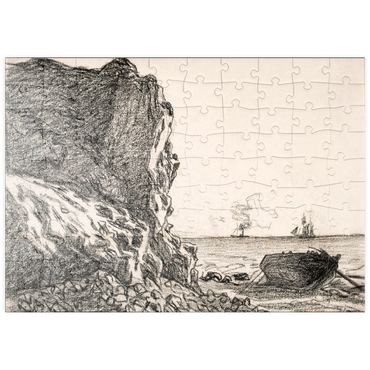 puzzleplate Cliffs and Sea, Sainte-Adresse (1864) by Claude Monet 100 Puzzle