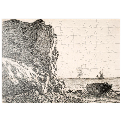 puzzleplate Cliffs and Sea, Sainte-Adresse (1864) by Claude Monet 100 Puzzle