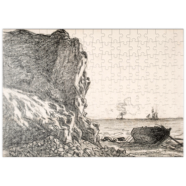 puzzleplate Cliffs and Sea, Sainte-Adresse (1864) by Claude Monet 200 Puzzle
