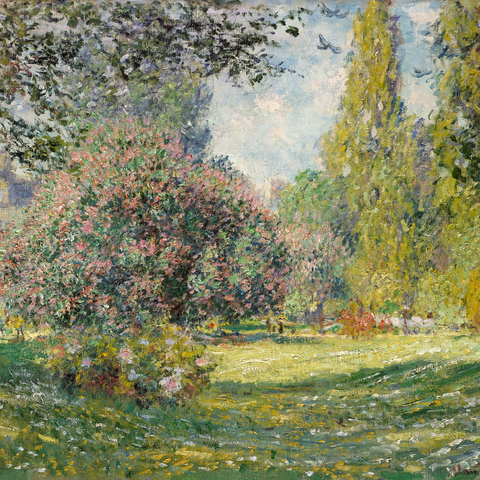 Landscape: The Parc Monceau (1876) by Claude Monet 1000 Puzzle 3D Modell