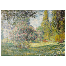 Darstellung des Puzzle-Motivs Landscape: The Parc Monceau (1876) by Claude Monet – Puzzleteile: 100