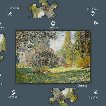 Landscape: The Parc Monceau (1876) by Claude Monet 500 Puzzle Schachtel 3D Modell