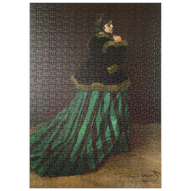 Darstellung des Puzzle-Motivs Claude Monet's Camille (The Woman in the Green Dress) (1866) – Puzzleteile: 500
