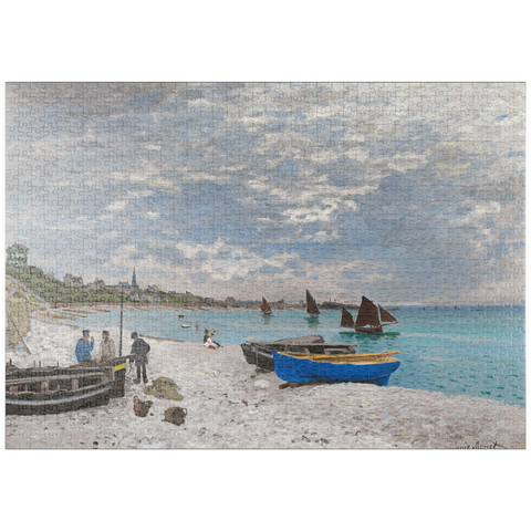 puzzleplate The Beach at Sainte-Adresse (1867) by Claude Monet 1000 Puzzle