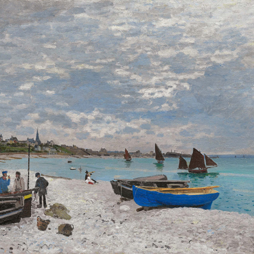 The Beach at Sainte-Adresse (1867) by Claude Monet 1000 Puzzle 3D Modell