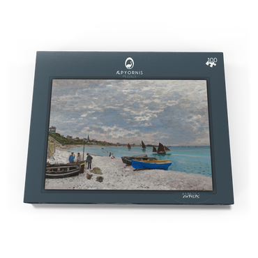 The Beach at Sainte-Adresse (1867) by Claude Monet 100 Puzzle Schachtel Ansicht3