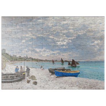 puzzleplate The Beach at Sainte-Adresse (1867) by Claude Monet 100 Puzzle