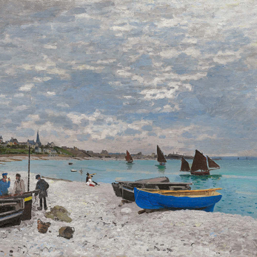 The Beach at Sainte-Adresse (1867) by Claude Monet 100 Puzzle 3D Modell