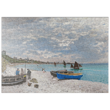 puzzleplate The Beach at Sainte-Adresse (1867) by Claude Monet 500 Puzzle