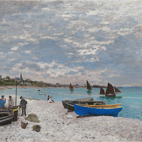 The Beach at Sainte-Adresse (1867) by Claude Monet 500 Puzzle 3D Modell